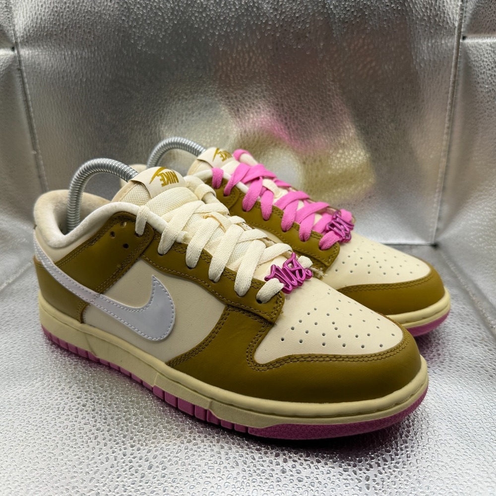 Size 8 Nike Dunk SE Low Dance Pack Bronzine Pink Womens Sneaker Shoes FD8683-700